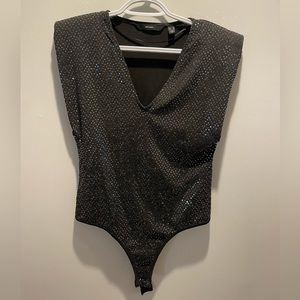 Pick 2 for $20 - Vero Moda black sequined, one piece top